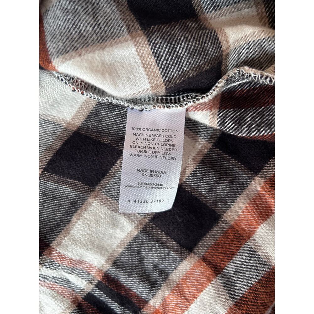 Women’s Organic Cotton Americana Lightweight Fall Plaid Flannel Button Down - Picture 9 of 9
